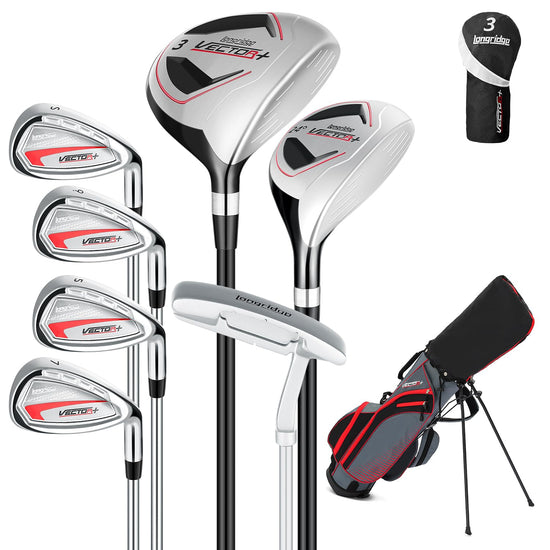 XDriveMax 8 Pieces Complete Mens Golf Club Set Right/Left Hand for Men Women Includes Stand Bag with Rain Hood 3