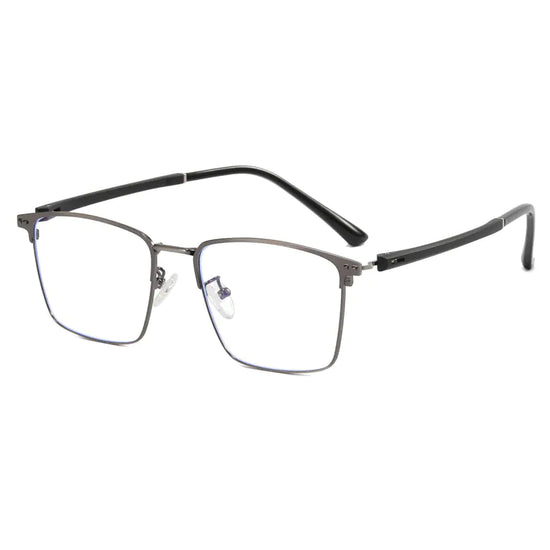 Anti-Blue Light Titanium Semi-Rimless Glasses for Men