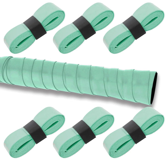 Tennis Racket Grip Tape Tennis Grip Tape Precut Anti Slip Tennis Overgrip Tape 6 Pack Cyan Overgrip Tennis Racket Racquet Grip Wrap Replacement Tennis Accessories for Women Men Pickleball Badminton